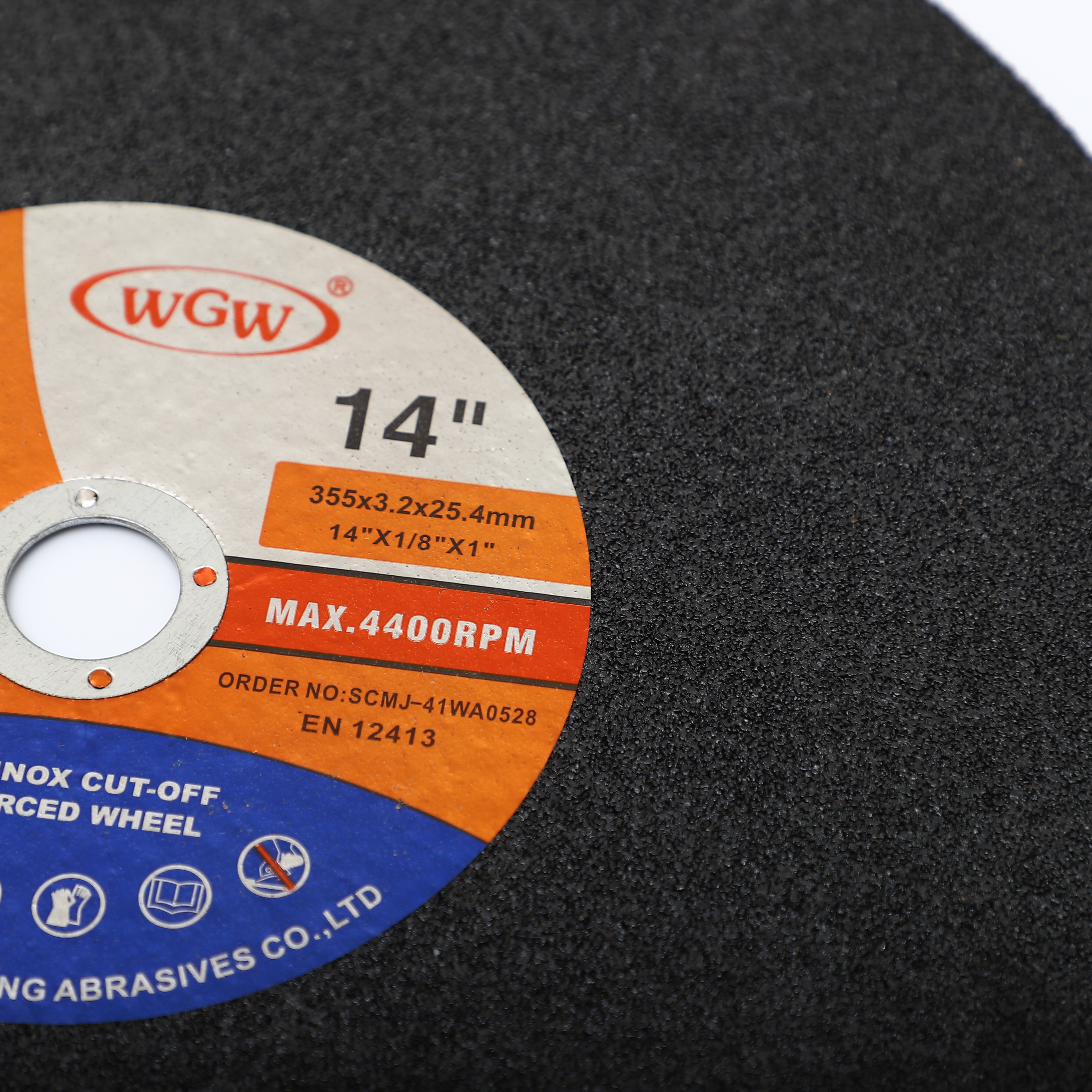WGW T41 355-Inch High Hardness Aluminum Oxide Abrasive Cutting Disc for Stainless Steel