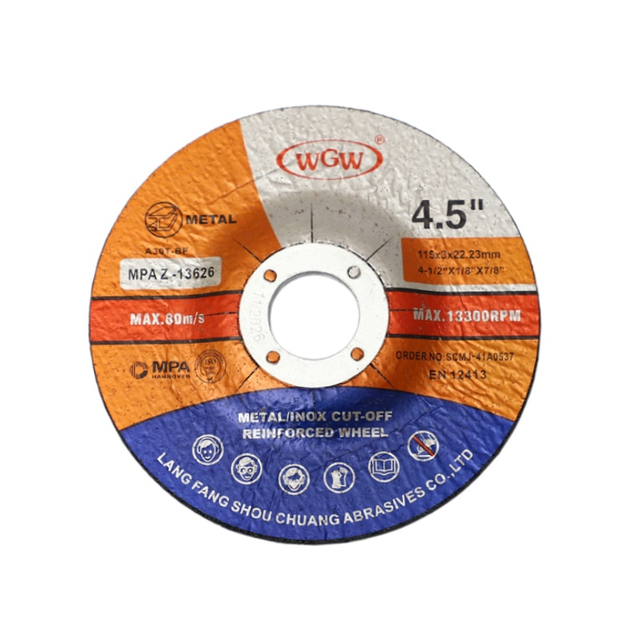 WGW T42 4.5-Inch High Hardness Aluminum Oxide Abrasive Cutting Disc for Stainless Steel