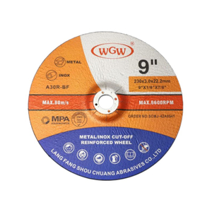 Abrasive Cutting Disc 9inch High Hardness OEM Accepted 1 Piece Faster Grinding Rates ISO9001 Certified 3-Year Warranty MPA (T42)