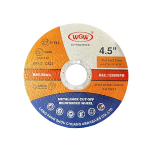 Abrasive Cutting Disc 4.5inch High Hardness OEM Accepted 1 Piece Faster Grinding Rates ISO9001 Certified 3-Year Warranty MPA