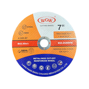 WGW Long-Life 180mm X 3.0 X22.23mm Metal Cutting Disc 80m/s High Hardness Portable Angle Grinder 