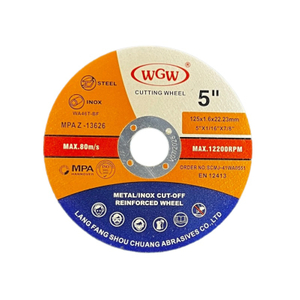 5‑Inch WGW T41 Stainless Steel Cutting Disc, High Hardness Aluminum Oxide（1.6mm） 