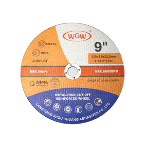 WGW Long-Life 230mm X 3.0 X22.23mm Metal Cutting Disc 80m/s High Hardness Portable Angle Grinder 