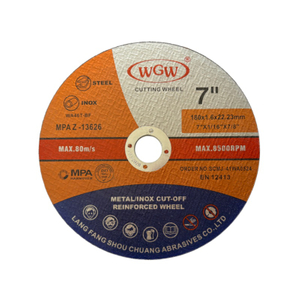 WGW Long-lasting Smooth 180mm X 1.6 X22.23mm Metal Cutting Disc 80m/s High Hardness Portable Angle Grinder