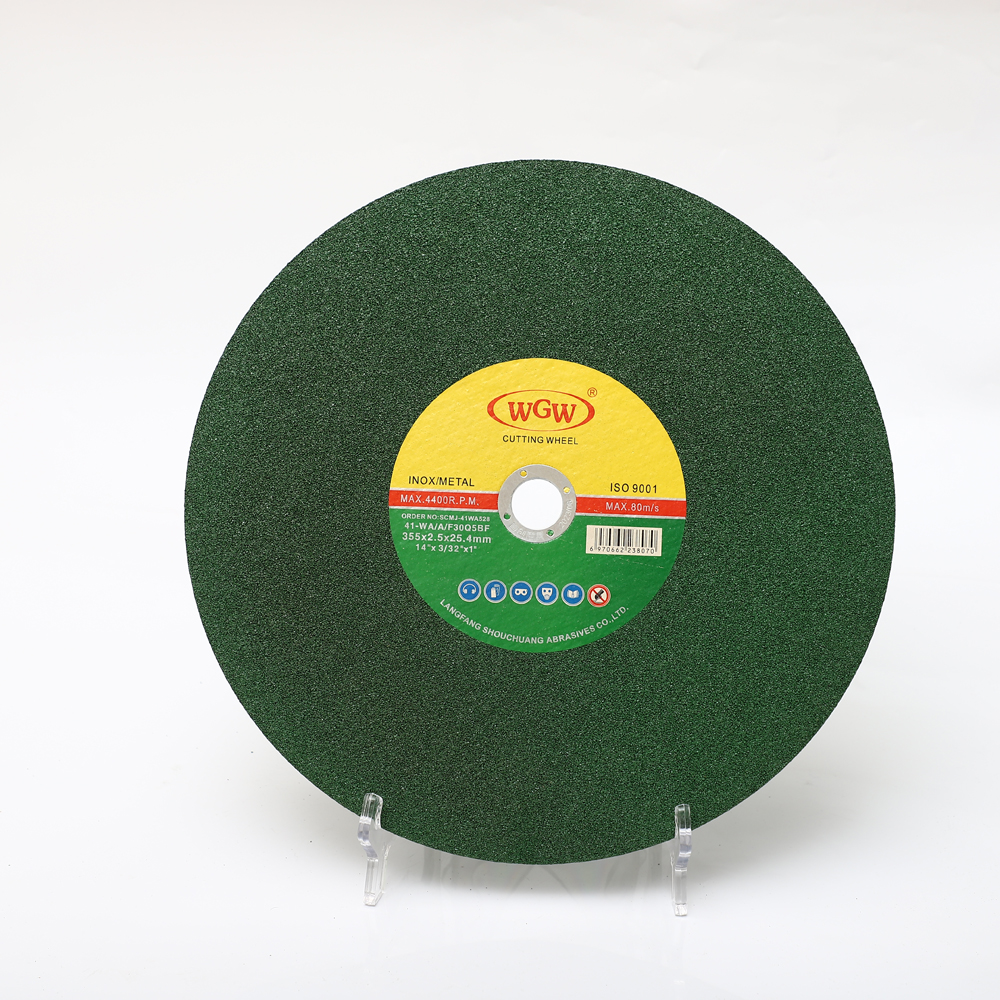 WGW T41 14-Inch High Hardness Aluminum Oxide Abrasive Cutting Disc for Stainless Steel