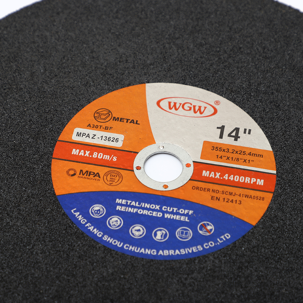 WGW T41 355-Inch High Hardness Aluminum Oxide Abrasive Cutting Disc for Stainless Steel