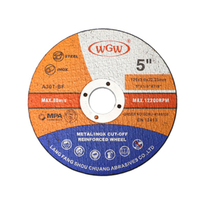 WGW T42 5-Inch High Hardness Aluminum Oxide Abrasive Cutting Disc for Stainless Steel (3mm)
