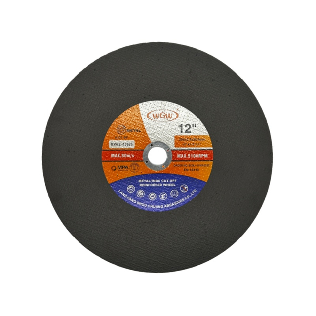 WGW T41 12-Inch High Hardness Aluminum Oxide Abrasive Cutting Disc for Stainless Steel