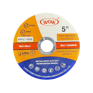 WGW T41 5-Inch High Hardness Aluminum Oxide Abrasive Cutting Disc for Stainless Steel