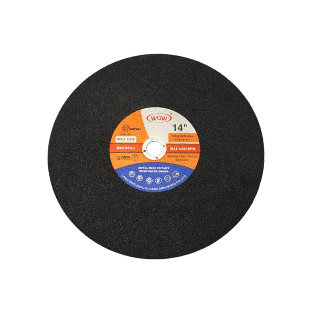 WGW T41 14-Inch High Hardness Aluminum Oxide Abrasive Cutting Disc for Stainless Steel (Black)