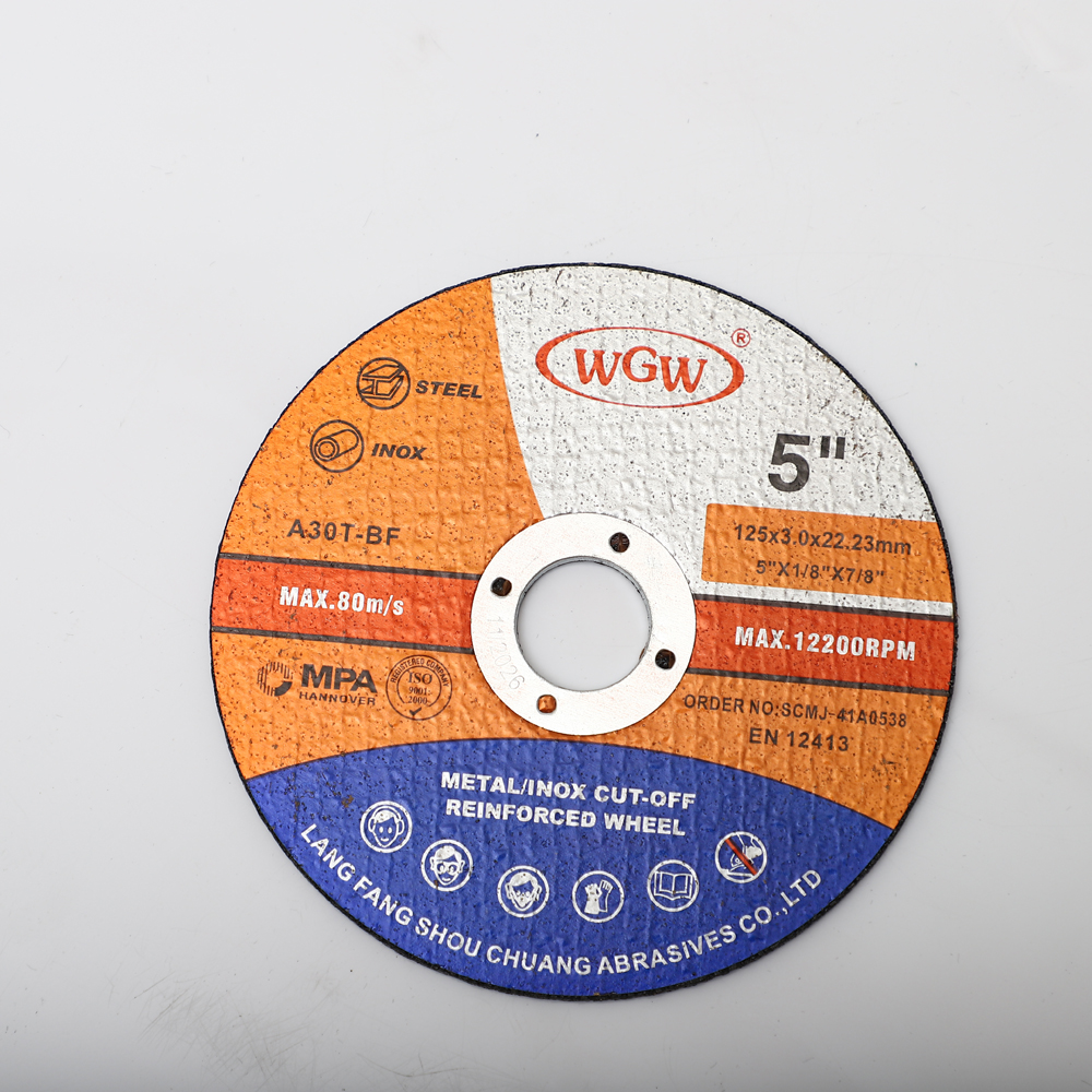 WGW T42 5-Inch High Hardness Aluminum Oxide Abrasive Cutting Disc for Stainless Steel (3mm)