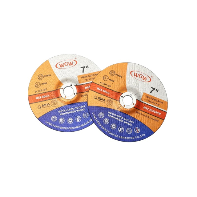 China Professional Manufacturer of T42-180x3x22mm Aluminum Oxide Metal Cutting Disc WGW Brand