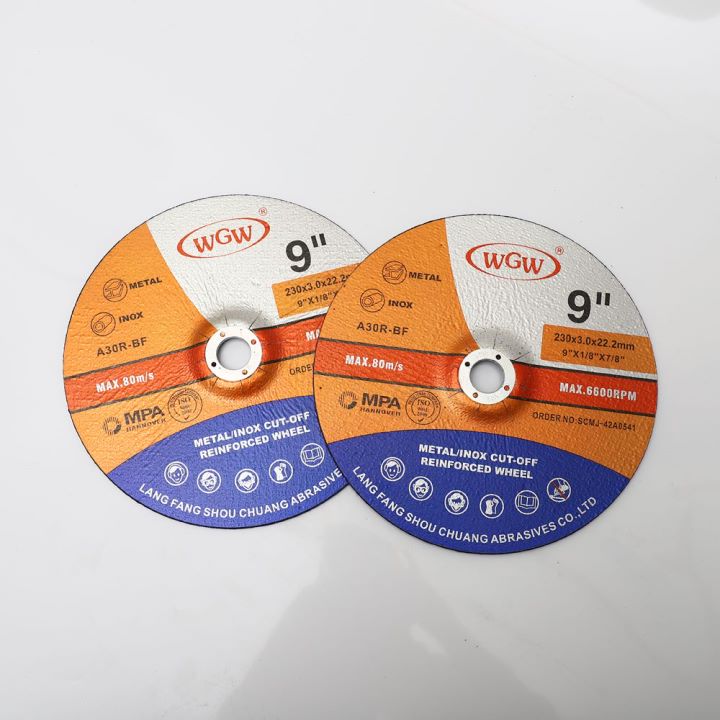 WGW T42 9-Inch High Hardness Aluminum Oxide Abrasive Cutting Disc for Stainless Steel