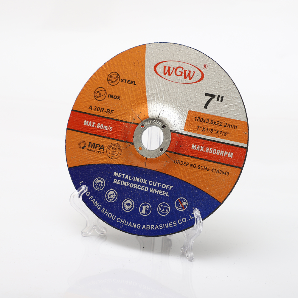 WGW T42 7-Inch High Hardness Aluminum Oxide Abrasive Cutting Disc for Stainless Steel