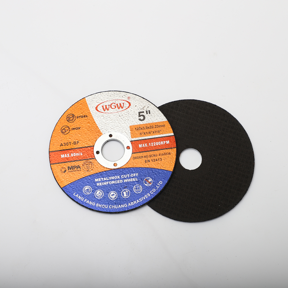 WGW T42 5-Inch High Hardness Aluminum Oxide Abrasive Cutting Disc for Stainless Steel (3mm)