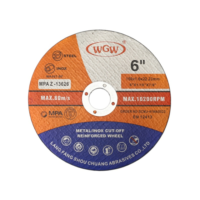 Abrasive Cutting Disc 6inch High Hardness OEM Accepted 1 Piece Faster Grinding Rates ISO9001 Certified 3-Year Warranty MPA
