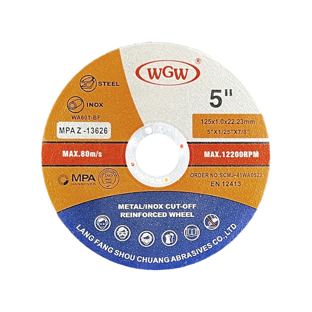 Abrasive Cutting Disc 5inch High Hardness OEM Accepted 1 Piece Faster Grinding Rates ISO9001 Certified 3-Year Warranty MPA