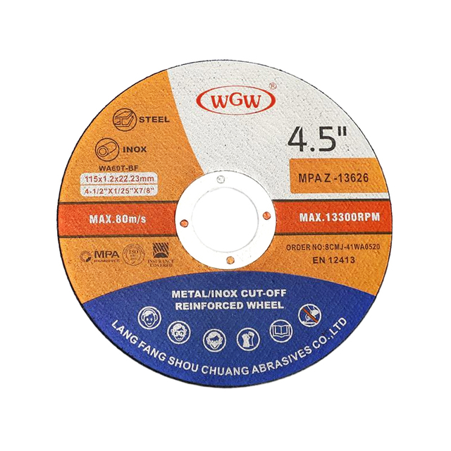 5‑Inch WGW T41 Stainless Steel Cutting Disc, High Hardness Aluminum Oxide