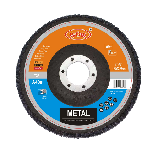 WGW Long-Life 125mm X22mm Flap Disc High Hardness Portable Angle Grinder 