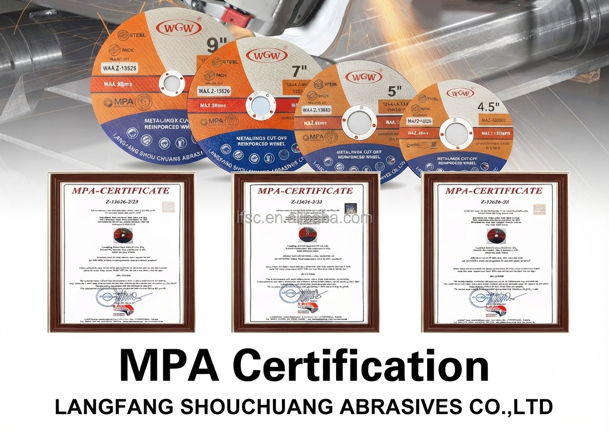 Certified Excellence: MPA-Approved Cutting & Grinding Discs