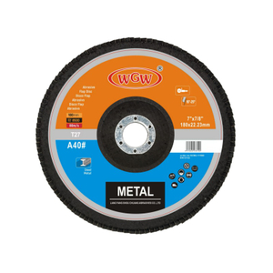 WGW 7Inch 180X22-40# Industrial High Quality Flap Wheel – Universal for Grinding & Polishing, Long Service Life 